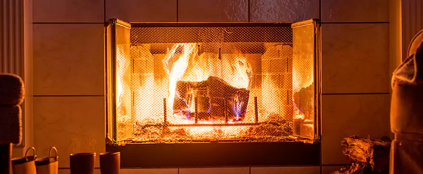 Mendota Hearth Landscape Fireplace Installation in Sterling, Virginia