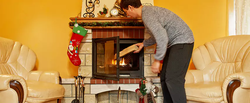 Rusted Metal Fireplace Restoration in Sterling, Virginia